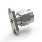 2.92mm Male 2-Hole Flange Mount RF Connector – Field Replaceable, 12.22mm Hole Spacing, 0.51mm Pin Diameter - 2.92-jfd20