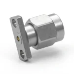 2.92mm Male 2-Hole Flange Mount RF Connector – Field Replaceable, 9mm Hole Spacing, 0.38mm Pin Diameter - 2.92-jfd28