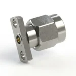 2.92mm Male 2-Hole Flange Mount RF Connector – Field Replaceable, 9mm Hole Spacing, 0.46mm Pin Diameter - 2.92-jfd29