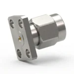 2.92mm Male 4-Hole Flange Mount RF Connector – Field Replaceable, 5.64mm Hole Spacing, 0.23mm Pin Diameter - 2.92-jfd11
