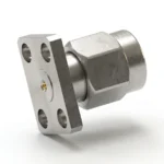 2.92mm Male 4-Hole Flange Mount RF Connector – Field Replaceable, 5.64mm Hole Spacing, 0.38mm Pin Diameter - 2.92-jfd13