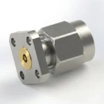 2.92mm Male 4-Hole Flange Mount RF Connector – Field Replaceable, 6.35mm Hole Spacing, 0.38mm Pin Diameter - 2.92-jfd8