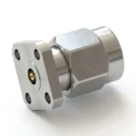 2.92mm Male 4-Hole Flange Mount RF Connector – Field Replaceable, 6.35mm Hole Spacing, 0.46mm Pin Diameter - 2.92-jfd9