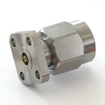 2.92mm Male 4-Hole Flange Mount RF Connector – Field Replaceable, 6.35mm Hole Spacing, 0.51mm Pin Diameter - 2.92-jfd10