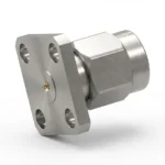 2.92mm Male 4-Hole Flange Mount RF Connector – Field Replaceable, 8.64mm Hole Spacing, 0.23mm Pin Diameter - 2.92-jfd1