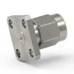 2.92mm Male 4-Hole Flange Mount RF Connector – Field Replaceable, 8.64mm Hole Spacing, 0.38mm Pin Diameter - 2.92-jfd3