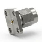 2.92mm Male 4-Hole Flange Mount RF Connector – Field Replaceable, 8.64mm Hole Spacing, 0.51mm Pin Diameter - 2.92-jfd5