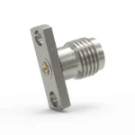 3.5mm Female 2-Hole Flange Mount RF Connector – Field Replaceable, 10.2mm Hole Spacing, 0.51mm Pin Diameter - 3.5-kfd29