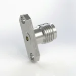 3.5mm Female 2-Hole Flange Mount RF Connector – Field Replaceable, 12.22mm Hole Spacing, 0.23mm Pin Diameter - 3.5-kfd19