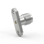 3.5mm Female 2-Hole Flange Mount RF Connector – Field Replaceable, 12.22mm Hole Spacing, 0.3mm Pin Diameter - 3.5-kfd20