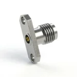 3.5mm Female 2-Hole Flange Mount RF Connector – Field Replaceable, 12.22mm Hole Spacing, 0.9mm Pin Diameter - 3.5-kfd24