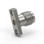 3.5mm Female 2-Hole Flange Mount RF Connector – Field Replaceable, 12.7mm Hole Spacing, 0.46mm Pin Diameter - 3.5-kfd34
