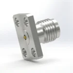 3.5mm Female 4-Hole Flange Mount RF Connector – Field Replaceable, 5.64mm Hole Spacing, 0.38mm Pin Diameter - 3.5-kfd15