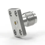 3.5mm Female 4-Hole Flange Mount RF Connector – Field Replaceable, 5.64mm Hole Spacing, 0.3mm Pin Diameter - 3.5-kfd14