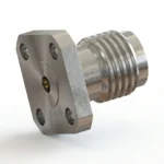3.5mm Female 4-Hole Flange Mount RF Connector – Field Replaceable, 6.35mm Hole Spacing, 0.3mm Pin Diameter - 3.5-kfd8