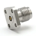 3.5mm Female 4-Hole Flange Mount RF Connector – Field Replaceable, 6.35mm Hole Spacing, 0.51mm Pin Diameter - 3.5-kfd11
