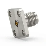 3.5mm Female 4-Hole Flange Mount RF Connector – Field Replaceable, 8.64mm Hole Spacing, 0.90mm Pin Diameter - 3.5-kfd6
