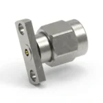 3.5mm Male 2-Hole Flange Mount RF Connector – Field Replaceable, 10.2mm Hole Spacing, 0.23mm Pin Diameter - 3.5-jfd25