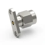 3.5mm Male 2-Hole Flange Mount RF Connector – Field Replaceable, 12.22mm Hole Spacing, 0.51mm Pin Diameter - 3.5-jfd23