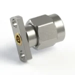 3.5mm Male 2-Hole Flange Mount RF Connector – Field Replaceable, 12.7mm Hole Spacing, 0.46mm Pin Diameter - 3.5-jfd34