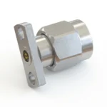 3.5mm Male 2-Hole Flange Mount RF Connector – Field Replaceable, 12.7mm Hole Spacing, 0.51mm Pin Diameter - 3.5-jfd35