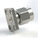 3.5mm Male 4-Hole Flange Mount RF Connector – Field Replaceable, 5.64mm Hole Spacing, 0.38mm Pin Diameter - 3.5-jfd15