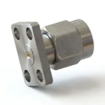 3.5mm Male 4-Hole Flange Mount RF Connector – Field Replaceable, 5.64mm Hole Spacing, 0.3mm Pin Diameter - 3.5-jfd14