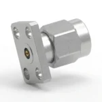 3.5mm Male 4-Hole Flange Mount RF Connector – Field Replaceable, 5.64mm Hole Spacing, 0.46mm Pin Diameter - 3.5-jfd16