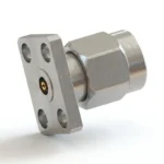 3.5mm Male 4-Hole Flange Mount RF Connector – Field Replaceable, 5.64mm Hole Spacing, 0.51mm Pin Diameter - 3.5-jfd17
