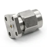 3.5mm Male 4-Hole Flange Mount RF Connector – Field Replaceable, 6.35mm Hole Spacing, 0.23mm Pin Diameter - 3.5-jfd7