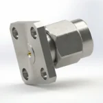 3.5mm Male 4-Hole Flange Mount RF Connector – Field Replaceable, 8.64mm Hole Spacing, 0.23mm Pin Diameter - 3.5-jfd1