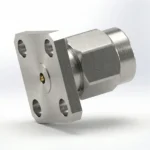 3.5mm Male 4-Hole Flange Mount RF Connector – Field Replaceable, 8.64mm Hole Spacing, 0.38mm Pin Diameter - 3.5-jfd3