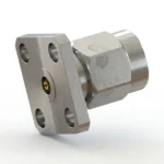 3.5mm Male 4-Hole Flange Mount RF Connector – Field Replaceable, 8.64mm Hole Spacing, 0.51mm Pin Diameter - 3.5-jfd5