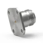 N Female 4-Hole Flange Mount RF Connector – Field Replaceable, 18.35mm Hole Spacing, 0.38mm Pin Diameter - n-kfd1