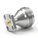 N Female 4-Hole Flange Mount RF Connector – Field Replaceable, 8.64mm Hole Spacing, 0.51mm Pin Diameter - n-kfd11