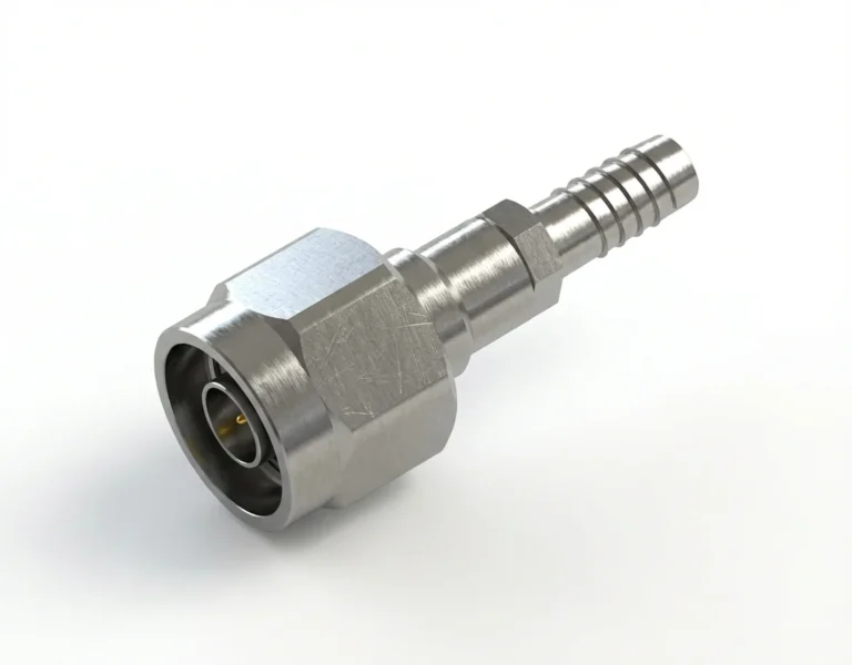 N Male Straight RF Connector – Fits CFT500MW Coaxial Cable – AP6283S Cable Armor - n-jcft500mwap6283s-1