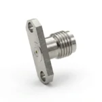 SMA Female 2-Hole Flange Mount RF Connector – Field Replaceable, 12.22mm Hole Spacing, 0.23mm Pin Diameter - sma-kfd19