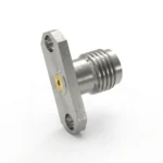 SMA Female 2-Hole Flange Mount RF Connector – Field Replaceable, 12.22mm Hole Spacing, 0.3mm Pin Diameter - sma-kfd20