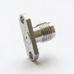 SMA Female 2-Hole Flange Mount RF Connector – Field Replaceable, 12.22mm Hole Spacing, 0.46mm Pin Diameter - sma-kfd22