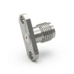 SMA Female 2-Hole Flange Mount RF Connector – Field Replaceable, 12.22mm Hole Spacing, 0.51mm Pin Diameter - sma-kfd23