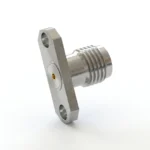 SMA Female 2-Hole Flange Mount RF Connector – Field Replaceable, 12.22mm Hole Spacing, 0.9mm Pin Diameter - sma-kfd24
