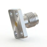 SMA Female 4-Hole Flange Mount RF Connector – Field Replaceable, 5.64mm Hole Spacing, 0.23mm Pin Diameter - sma-kfd13