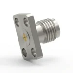 SMA Female 4-Hole Flange Mount RF Connector – Field Replaceable, 5.64mm Hole Spacing, 0.38mm Pin Diameter - sma-kfd15