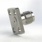 SMA Female 4-Hole Flange Mount RF Connector – Field Replaceable, 5.64mm Hole Spacing, 0.46mm Pin Diameter - sma-kfd16