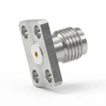 SMA Female 4-Hole Flange Mount RF Connector – Field Replaceable, 5.64mm Hole Spacing, 0.9mm Pin Diameter - sma-kfd18