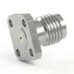 SMA Female 4-Hole Flange Mount RF Connector – Field Replaceable, 6.35mm Hole Spacing, 0.23mm Pin Diameter - sma-kfd7