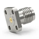 SMA Female 4-Hole Flange Mount RF Connector – Field Replaceable, 6.35mm Hole Spacing, 0.38mm Pin Diameter - sma-kfd9
