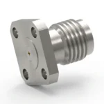 SMA Female 4-Hole Flange Mount RF Connector – Field Replaceable, 6.35mm Hole Spacing, 0.3mm Pin Diameter - sma-kfd8