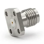SMA Female 4-Hole Flange Mount RF Connector – Field Replaceable, 6.35mm Hole Spacing, 0.46mm Pin Diameter - sma-kfd10
