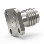 SMA Female 4-Hole Flange Mount RF Connector – Field Replaceable, 6.35mm Hole Spacing, 0.51mm Pin Diameter - sma-kfd11